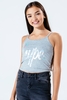Hype Grey Holo Script Kids Cami Vest Tank Top Size 9/10Y