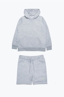 Hype Grey Kids Pullover Hoodie & Shorts Set Size 5/6Y