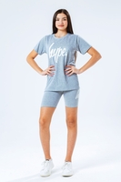HYPE GREY KIDS T-SHIRT & CYCLE SHORTS SET