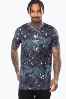 Hype Grey Leaves Mens Multi T-Shirt Size Medium