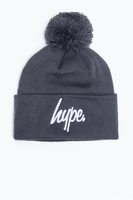 Hype Grey Script Bobble Beanie
