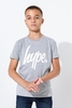 Hype Grey Script Kids T-Shirt Size 13
