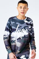 HYPE HALF CAMO DRIPS KIDS CREWNECK