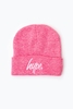 Hype Heather Pink Script Beanie