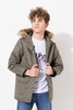 Hype Khaki Handstyle Kids Parka Jacket Size 14Y