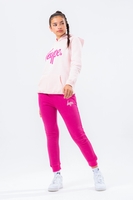 HYPE LIGHT PINK HOODIE AND DARK PINK KIDS JOGGER SET