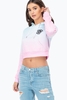 Hype Lilac Speckle Fade Crest Womens Crop Hoodie Size 8