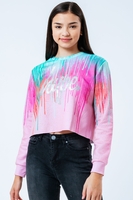 HYPE MINT DRIPS KIDS CROP CREW NECK