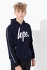 Hype Navy Micro Taping Kids Navy/white Pullover Hoodie Size 7/8Y