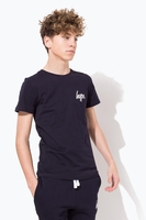 Hype Navy Mini Script Kids T-Shirt Size 13