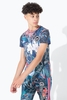 Hype Navy Persian Kids Multi T-Shirt Size 3/4Y