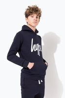 Hype Navy Script Kids Pullover Hoodie Size 3-4