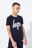 Hype Navy Script Kids T-Shirt Size 5-6