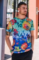 Hype Neon Chelsea Mens Multi T-Shirt Size Medium