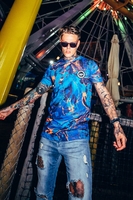 Hype Orange Pearl Crest Mens Multi T-Shirt Size X-Large