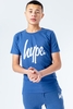 Hype Petrol Script Kids Blue T-Shirt Size 3/4Y