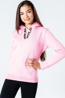 Hype Pink Drawstring Bag Kids Pullover Hoodie Size 9/10Y