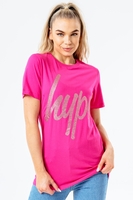 HYPE PINK GLITTER SCRIPT WOMEN