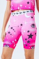 HYPE PINK MYSTIC AOP KIDS CYCLE SHORTS