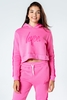HYPE PINK ON PINK KIDS CROP PULLOVER HOODIE