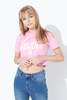 Hype Pink White Script Kids Crop Pink/white T-Shirt Size 14