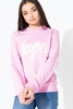 HYPE PINK WHITE SCRIPT KIDS PULLOVER HOODIE