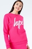 HYPE POWER PINK SCRIPT KIDS CREW NECK