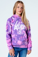 HYPE PURPLE TIE DYE KIDS PULLOVER HOODIE
