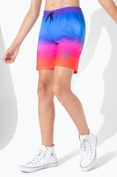 Hype Red Rainbow Fade Kids Multi Shorts Size 7/8Y