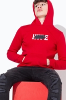 HYPE RED SCRIBBLE GRAFFITI KIDS PULLOVER HOODIE
