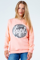 HYPE ROSE GOLD SEQUIN KIDS CREW NECK