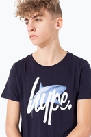 Hype Shark Script Kids Blue T-Shirt Size 16Y