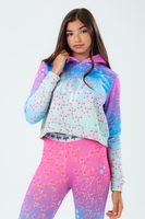 HYPE STAR MAP KIDS CROP HOODIE