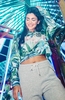 Hype Tropics Womens Multi Crop Hoodie Size 8