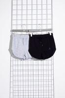 HYPE TWO PACK BLACK & GREY KIDS RUNNER SHORTS