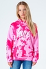 Hype Two Tone Pink Tie Dye Kids Pullover Hoodie Size 9/10Y