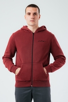 HYPE VINTAGE BURGUNDY OVERSIZED ZIP MEN