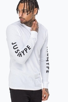 Hype White Mens Long Sleeve T-Shirt Size Medium
