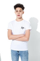Hype White Mini Script Kids T-Shirt Size 11-12