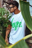 Hype White Script Mens Sleeveless T-Shirt Size X-Small