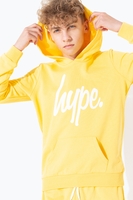 Hype Yellow Script Kids Pullover Hoodie Size 5/6Y