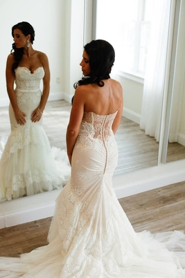 Mermaid Custom Made Tulle
Tiered Buttons Sweetheart
Elegant Wedding Dresses