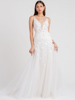 White Wedding Dress Chapel
Train A-Line Sleeveless Matte
Satin V-Neck Lace Tulle Bridal
Dresses