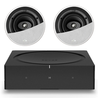 Sonos Wireless Amplifier with 2 x KEF Ci160CR In-Ceiling 2-Way Speaker