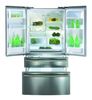 CDA PC86SC 91cm Wide American Style Double Door Fridge Double Drawer Freezer in Stainless Steel