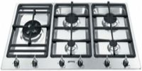Smeg PS906-4 90cm Wide Classic Gas Hob in Stainless Steel
