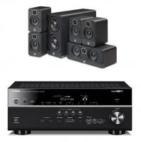 Yamaha RX-V675BL 7 Channel 4k2k Upscaling AV Receiver in Black PLUS Q Acoustics QA2580 2000i 5.1 Speaker System