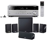 Yamaha RX-V675TI 7 Channel 4k2k Upscaling AV Receiver in Titanium PLUS Wharfedale MOVIESTAR DX1 5.1 Speaker System