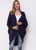 Asymmetric Hem Long Sleeve Open Front Cardigan