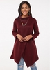 Asymmetric Hem Long Sleeve Pocket Sweatshirt